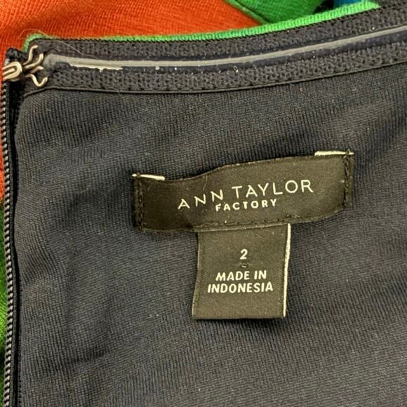 Ann Taylor Factory Tropical Print Sundress Multicolor Fit & Flare Size 2 - Picture 5 of 6